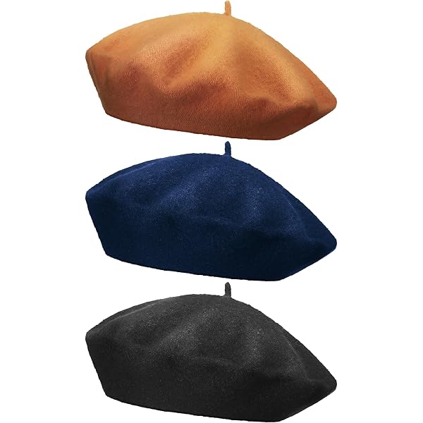 Women French Beret Painter Hats - Classic Stretchable Solid  display picture 1