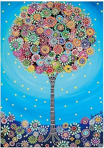 Amazon Co Jp Vipith ダイヤモンドアート 5dダイアモンドビーズ絵画 植物 刺繍キット 知恵の木 手作り 絵画 芸術品 壁の装飾 ホームレストラン装飾 30 40cm プレゼント ホビー
