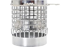 AGSDGAWD Hookah Charcoal Wind Cover with HMD Hollow Design Anti-Scalding Metal Windshield Ideal Hookah Bowl Screen and Accessories for Charcoal Holder Heat Management System (Color : Silver)