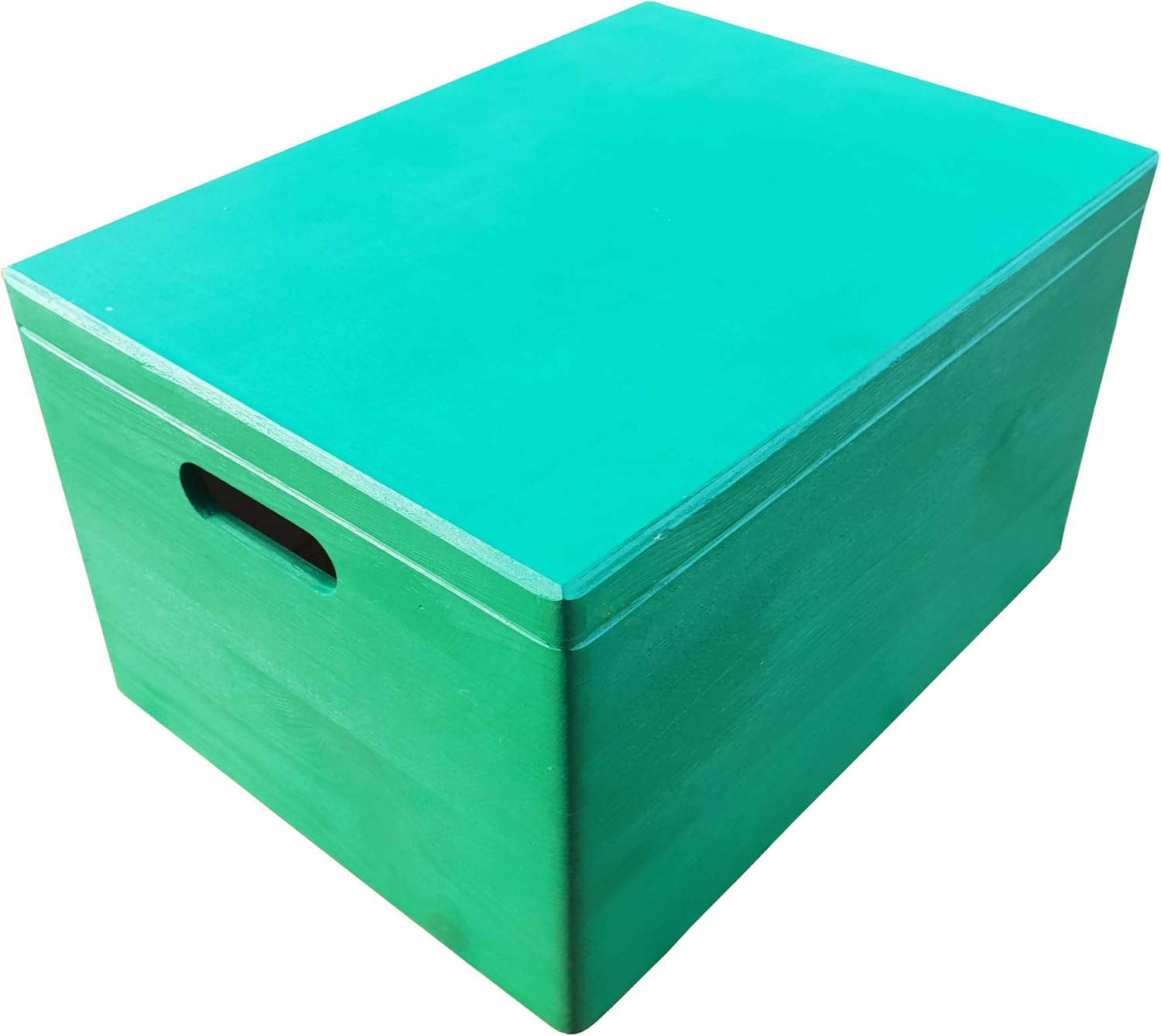 large wooden toy box with lid