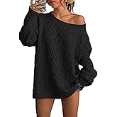 ZAFUL Women's Oversized Sweaters Cable Knit Casual Long Sleeve Crew Neck Sweaters Fall Winter Pullover Sweater 2025