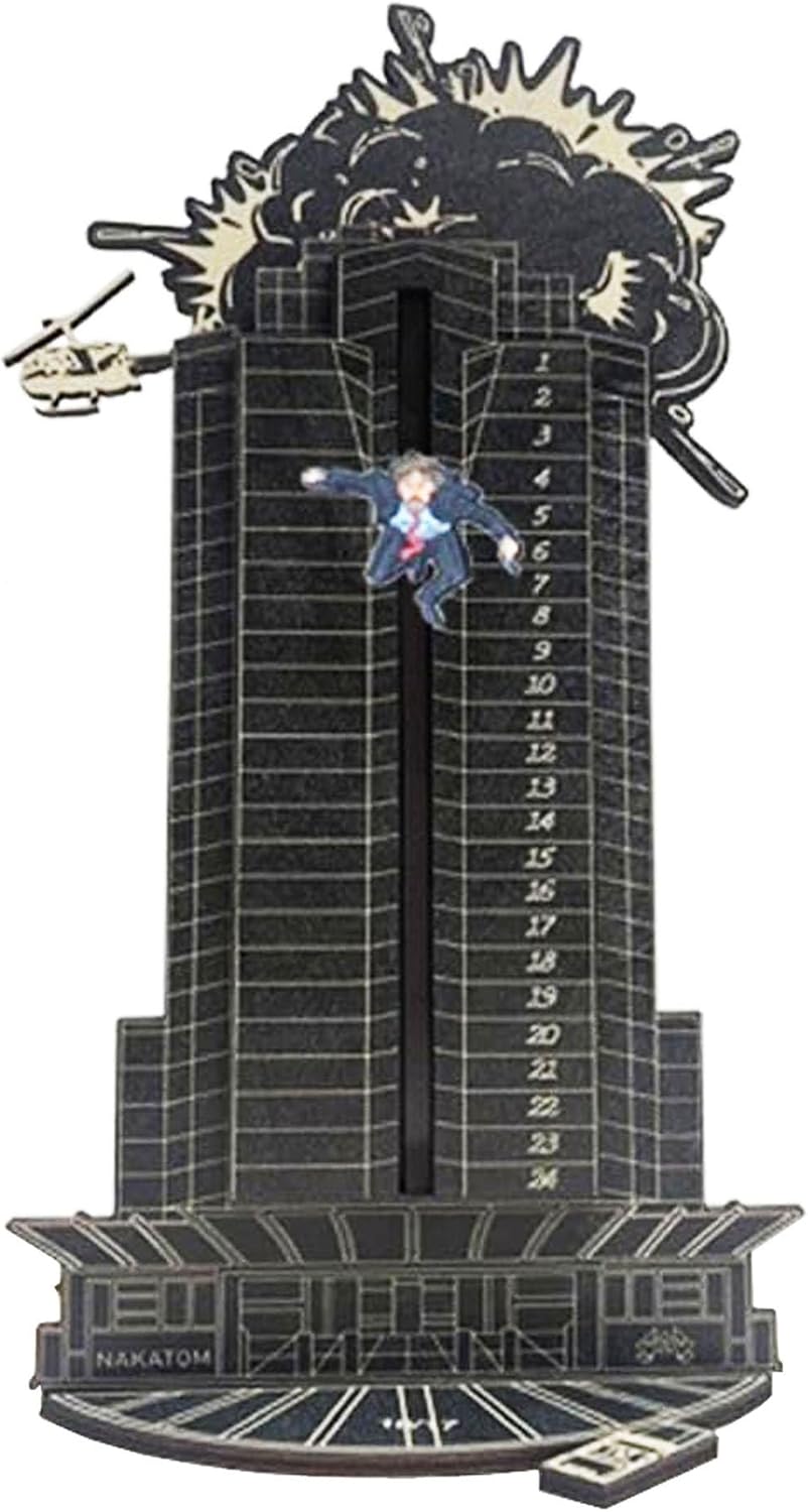 Advent Calendars - 2023 Christmas Advent Calendars, Die Hard Advent Calendar, Hans Gruber Falling off Nakatomi Plaza, Tabletop Wooden Decorations, Advent Calendar Countdown 24 Days (A1)