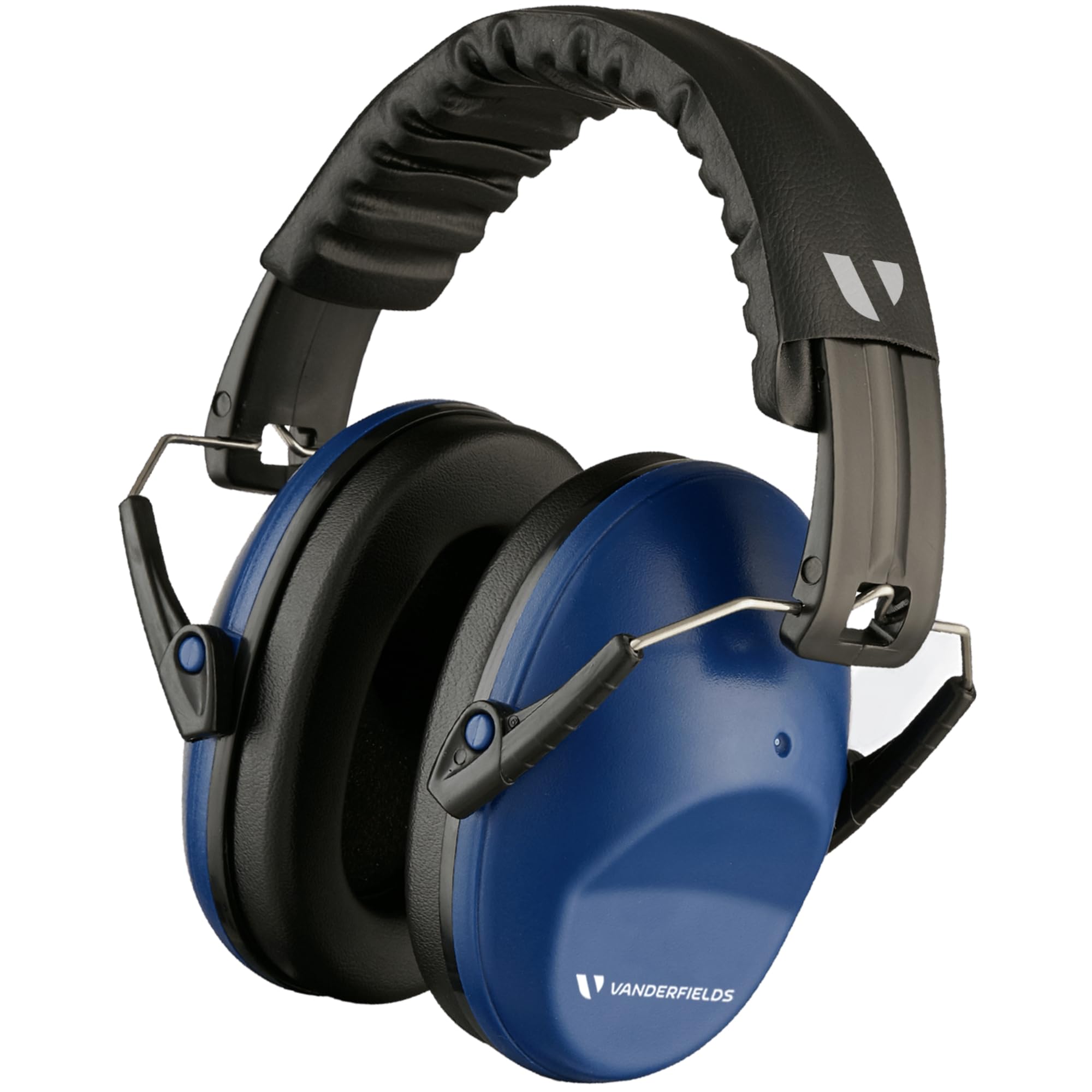 Vanderfields Premium Hearing Protection Ear Defenders - Broad Spectrum Sound Reduction 33 dB at 2K Hz Noise Cancelling - Headset Safety Noise Cancellation - Headphones Kids 3-12 - Marine Blue