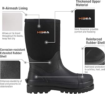 comfortable rubber work boots