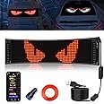QBZDOUA LED Devil Eyes Light for Car Windshield, Bluetooth App Control Flexible 16X64 Pixel Text Graffiti Animation LED Soft Screen, Scrolling Digital Car Sign Led Display Board for Shop, Bar, Party (14.6"x3.6”)