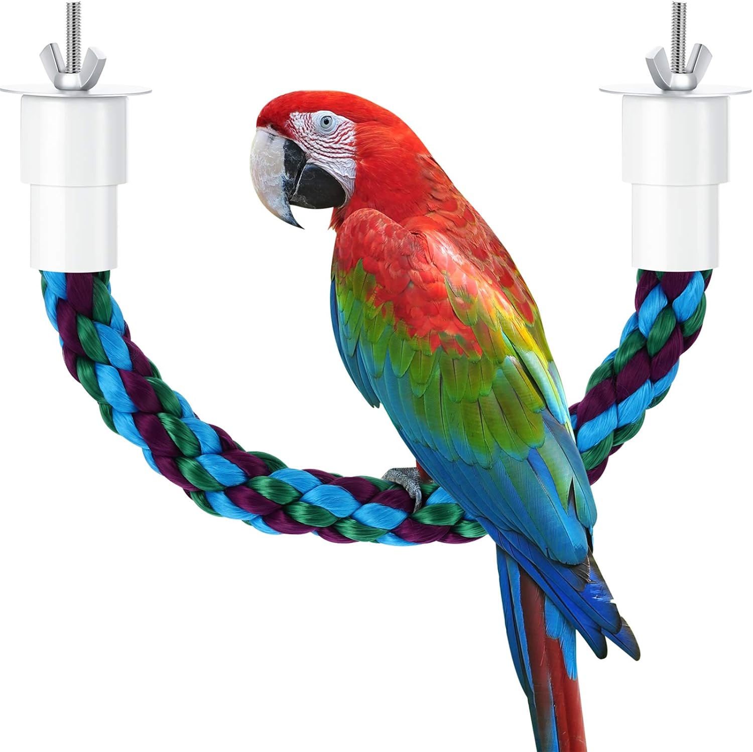 Bird Perch Rope Bungee Bird Toy Rope Bird Cotton Rope Colorful Bird