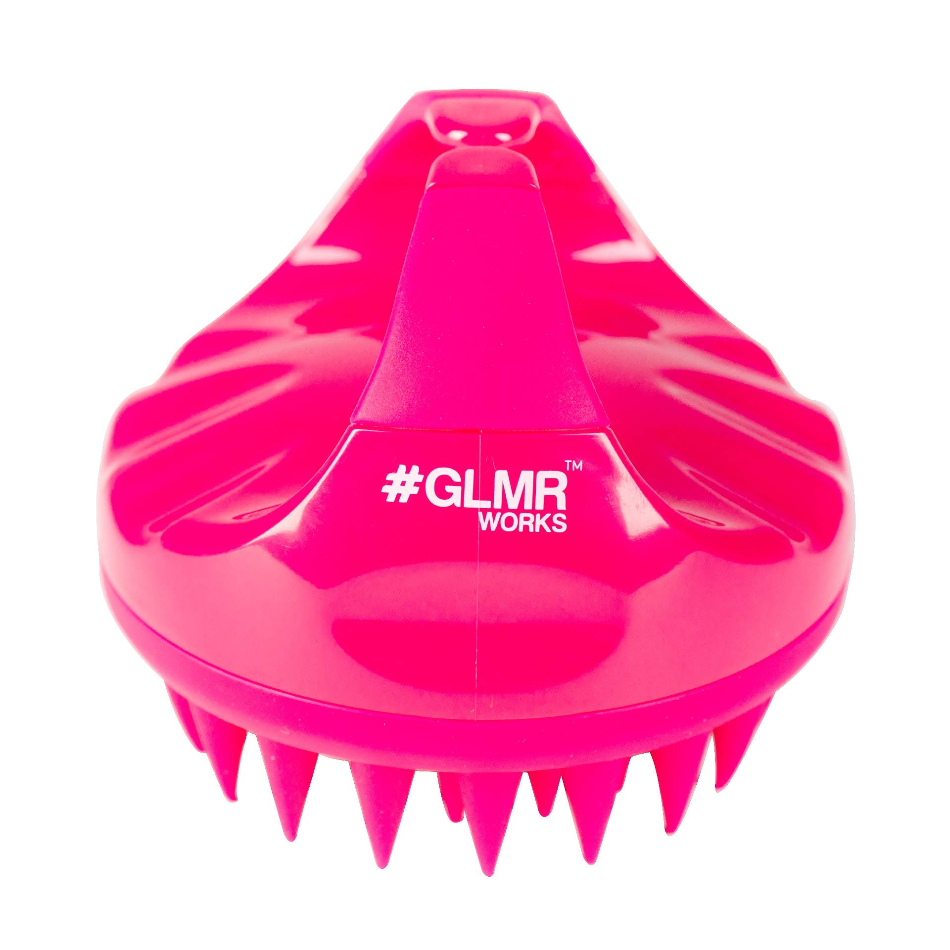 GLMR Works Shampoo Brush Exfoliating Scalp Massager for Washing Hair - Helps with Dandruff & Scalp Psoriasis (Pink)