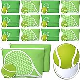 Kacctyen 24 Pcs Tennis Gifts Bulk for Women Tennis Lovers Canvas Makeup Bags Compact Mirrors Accessories for Girl Women