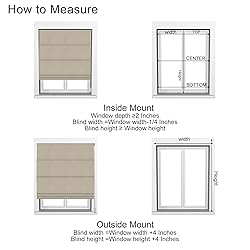BERISSA Roman Shades for Interior Windows, Room
