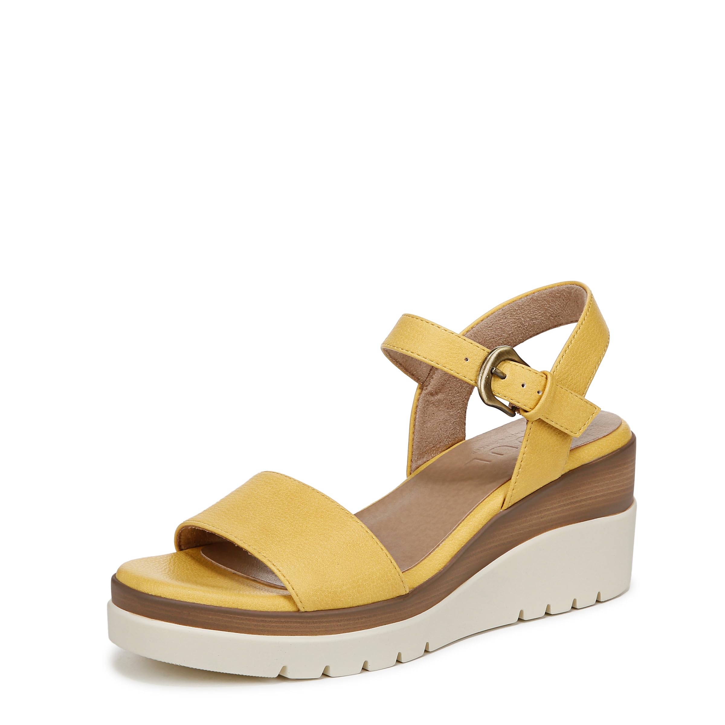 Naturalizer SOUL Women’s Graciela Wedge Sandal Yellow Smooth 12 M
