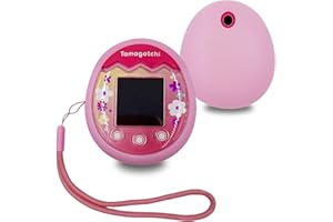 LeoTube Silicone Shell Cover and Lanyard for Tamagotchi Pix Interactive Pet Machine with Camera, Compatible New Tamagotchi Pix Electronic Pet Accessory (Pink)