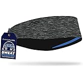 Hydra2 Headbands for Maximum Sweat Diversion | Lightweight and Breathable Headband Design for Athletes, Running, Gym, and Outdoor Workouts | H2 Flatweave, Midnight Blue Heather