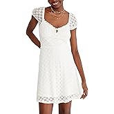 Aeropostale Women's Knit Eyelet Short Sleeve Mini DreShort Sleeve