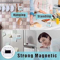 12 Pack Digital Kitchen Timers for Cooking Magnetic
