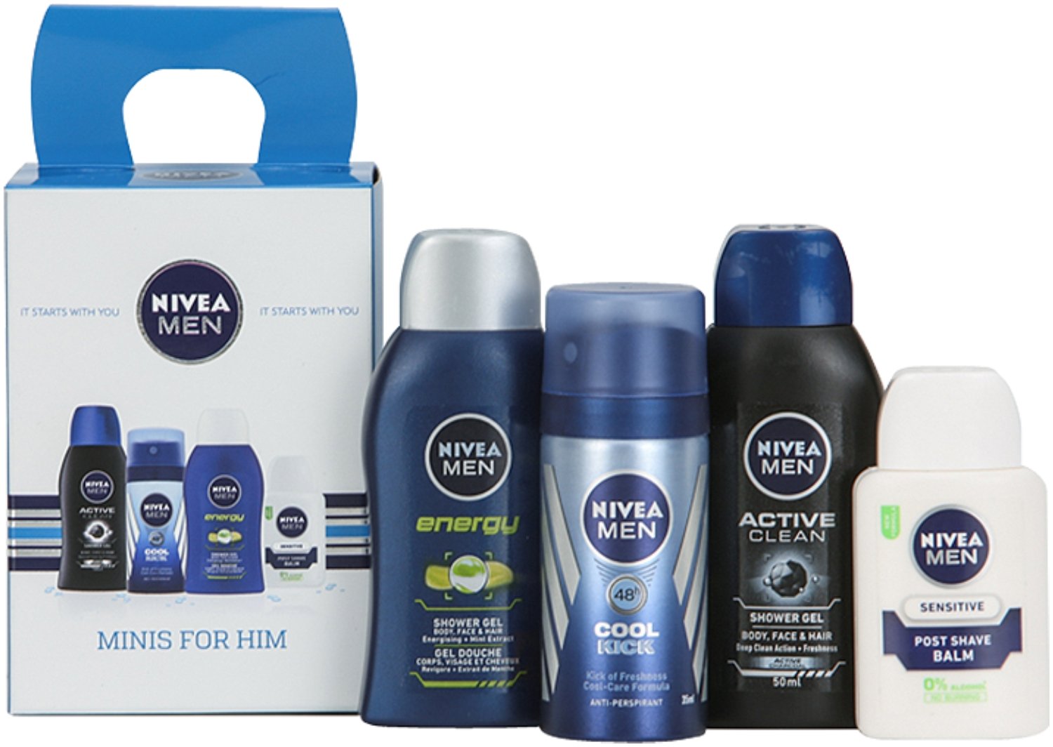 Nivea Men Mini Treats For Him Gift Set 4Piece Amazon.co.uk Beauty