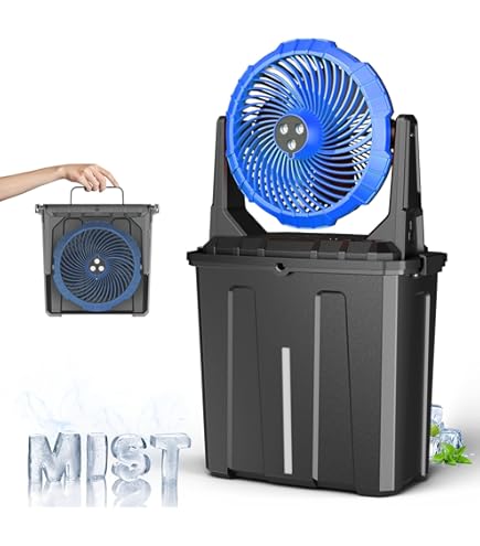 Outdoor Misting Fan 9L Bucket 20000mAh Battery 3 Winds Cooling - View #7