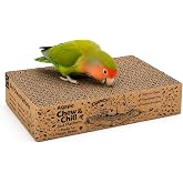 Agape Parrot Chew Toy, Shreddable Cardboard Bird Platform, Natural Perch | Supports Beak &amp; Foot Health, Safe Cage Mounted Paper Toy Accessory for Budgies, Lovebirds, Quakers, Cockatiels &amp; Conures