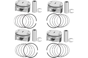 Hututimo 12578324 89018112 Piston and Rings Kits Compatible with 2.4L Buick Chevy Chevrolet GMC Saturn Replace 12578326, 12593744, 12593745, 12603910, 12608531, 12609858, 12616970