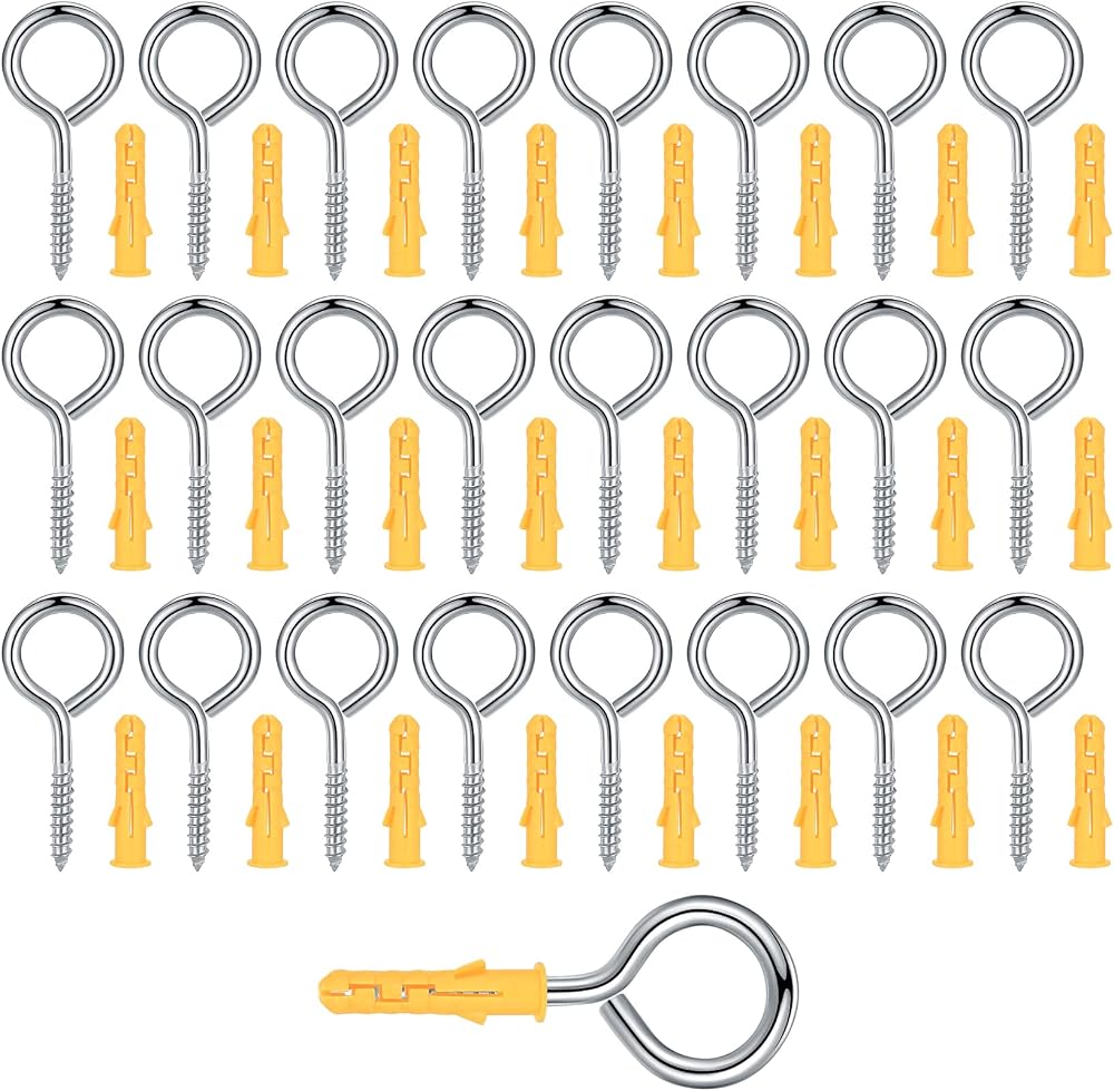 Cents matter M3.5 304 Stainless Steel Screw Eyes 25 Pcs with Plastic Tubes