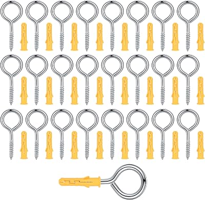 Cents matter M3.5 304 Stainless Steel Screw Eyes 25 Pcs with Plastic Tubes