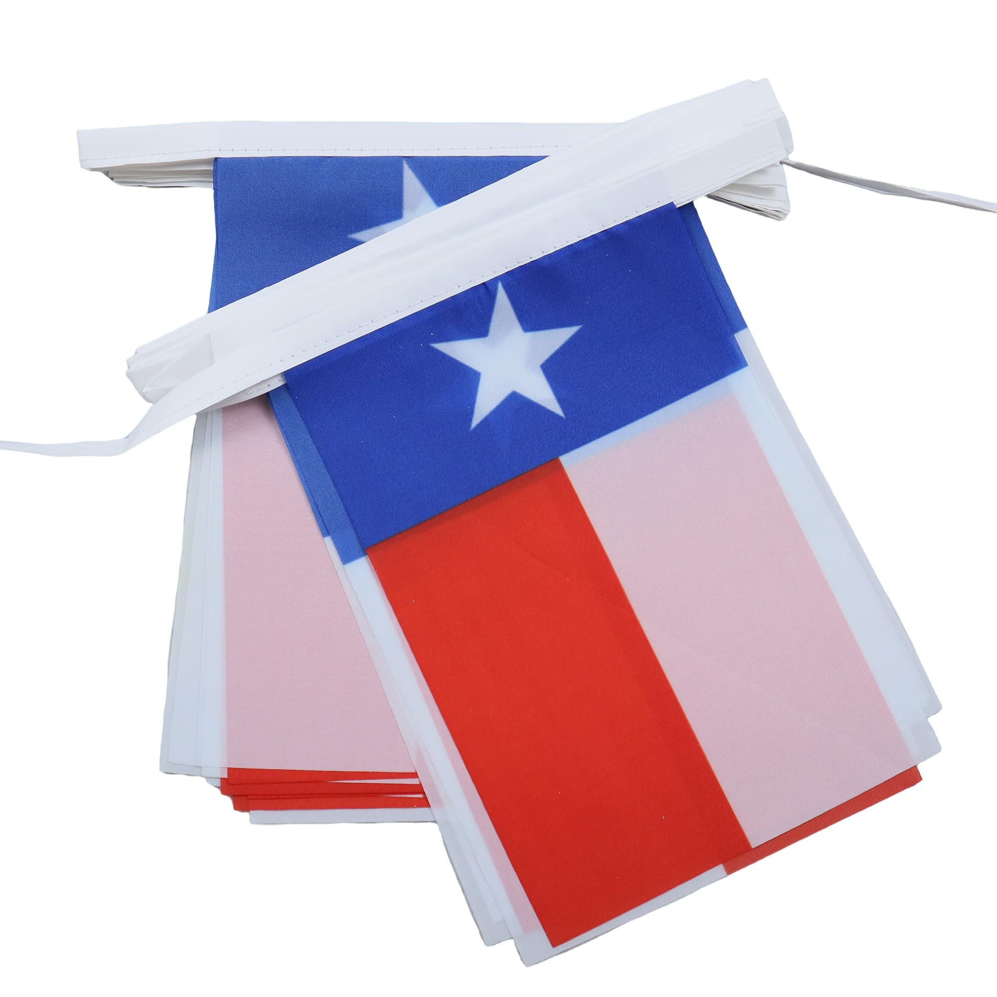 AZ FLAG - Texas Bunting Flag - 13 Ft Garland with 20 Small Texan Flags 6'' x 4'' - 100% Polyester String Pennant - 4 meters