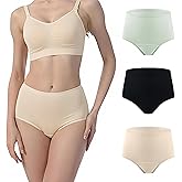Tawyisi Incontinence Underwear for Women,6 Layer High Absorbency Leak Proof Period Underwear,High Waist Ladies Washable Incontinence Briefs, Postpartum, Bladder Control,3-Pack L