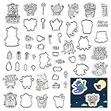 Monster Words Stamps and Dies for Card