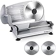 Meat Slicer, Anescra 200W Electric Deli Food Slicer with Two Removable 7.5’’ Stainless Steel Blades and Food Carriage, Child 