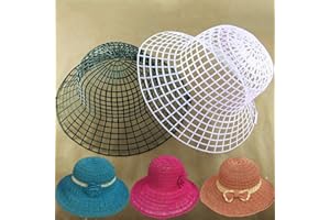 WellieSTR 5PCS DIY Crochet Stencil Plastic hat Mold Plastic Hook Plastic Craft Tool,Make Your own Family Hats(Random Color)