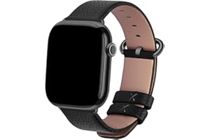 Fullmosa Leather Band Compatible with Apple Watch Band 49mm 46mm 45mm 44mm 42mm 41mm 40mm 38mm,Lychee-Textured Premium Real L
