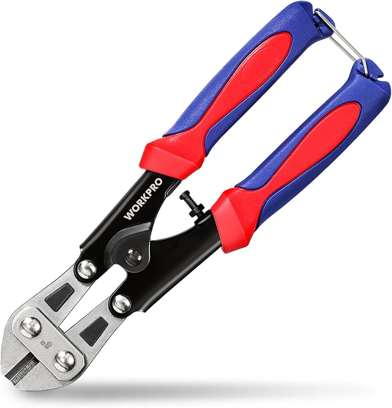 WORKPRO 8 Inch Mini Bolt Cutter Cr-V Steel Heavy Duty Wire Cutter 2.3mm