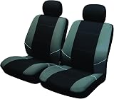 Sakura Merton Front Seat Covers and Headrests Black Grey SS3633 Universal Fit