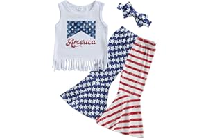 WYBZD Toddler Baby Girl Easter Outfit Bunny Rabbit Short Sleeve T-Shirt Tops Bell-Bottom Flared Pants Sets Clothes