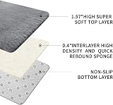 Sour Lemon Large 200x300 cm Grey Shaggy Rug Soft Non Slip Washable view 3