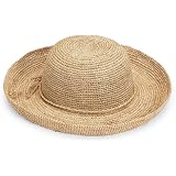 Scala Women's Crocheted Raffia Hat with 