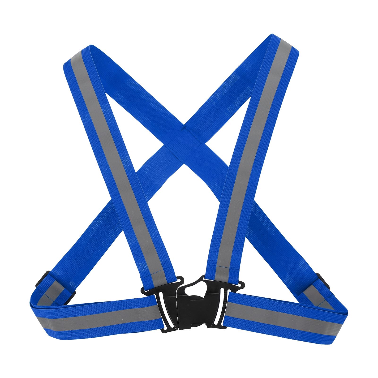 PATIKIL Adjustable Reflective Running Vest Gear, High Visible Reflective Straps Fit All Ages for Night Running Jogging Biking Motorcycle Dog Walking, Sapphire Blue