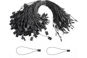 DASSNANE 7 Inch 1000pcs Nylon Hang Tag String with Plastic Lockers,Snap Lock Pin Loop Fastener Hook Ties Tag Strings,Easy and Fast to Attach for Clothes Tags,Price Tags,Luggage Label
