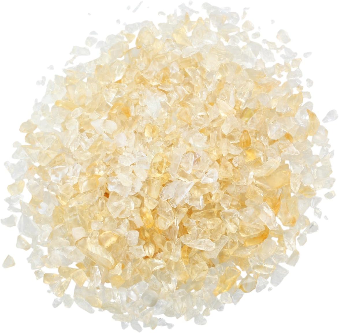 Indoor Fountains & Accessories - SUNYIK Citrine Tumbled Chips Stone Crushed Crystal Quartz Pieces Irregular Shaped Stones 1pound(about 460 gram)