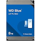 Western Digital 8TB WD Blue PC Internal Hard Drive HDD - 5640 RPM, SATA 6 Gb/s, 256 MB Cache, 3.5" - WD80EAAZ