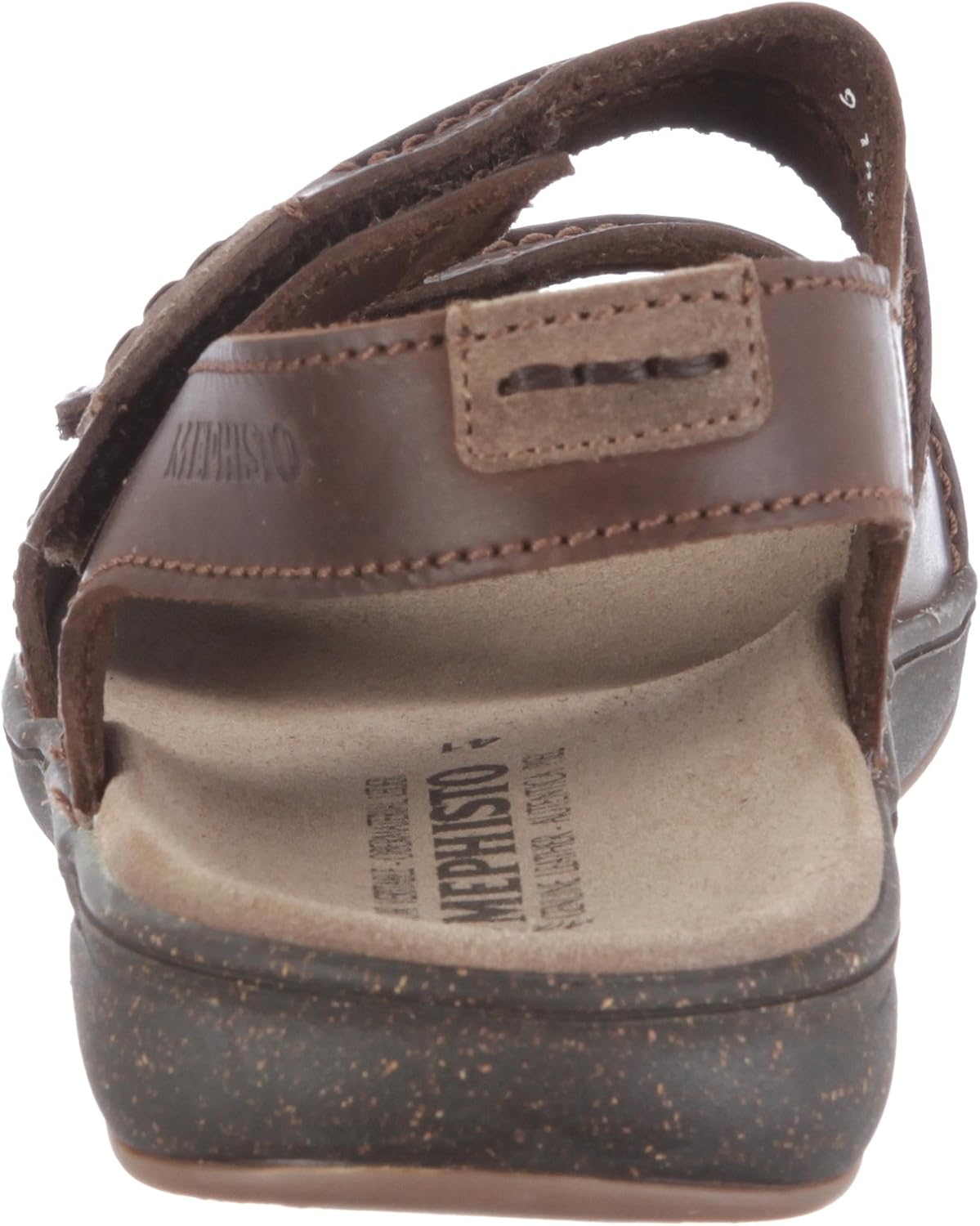 MEPHISTO NADEK | Uomo Sandali Con Plantare In Sughero Marrone Scuro Pelle  Nabuck