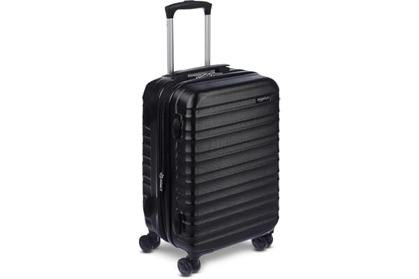 Amazon Basics 21-Inch Hardside Carry-On Luggage, Hardshell Suitcase With Wheels, Expandable For Up to 25% More Space, With Sc