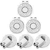 Jecten 6PCS Magnetic Golf Hat Clips, Magnetic Golf Ball Marker Holders, Golf Ball Marker Caps Holders Magnet for Golf Hats Belt Gloves Bags (Golf Ball Marker Not Included)