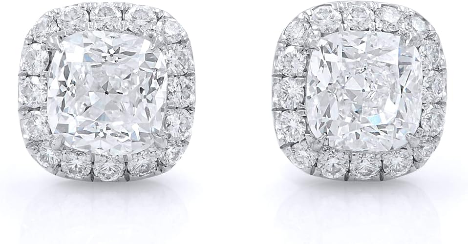 Amazon Com Rachel Koen Cushion Cut Halo Set Gia Certified Diamond