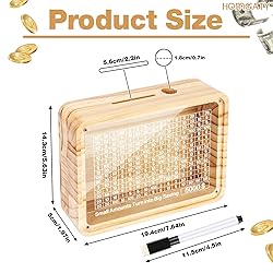 Cash Vault Wooden Savings Box, 5000 Savings