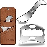 BYYDDIY SD 2 in 1 Stainless Steel GuaSha Muscle Scraper Tools Set,Scar Tissue Tool,Physical Therapy Tools,Muscle Scraping Tool,Massage Scraper,IASTM Tools,Soft Tissue Massage Tool (SD2)