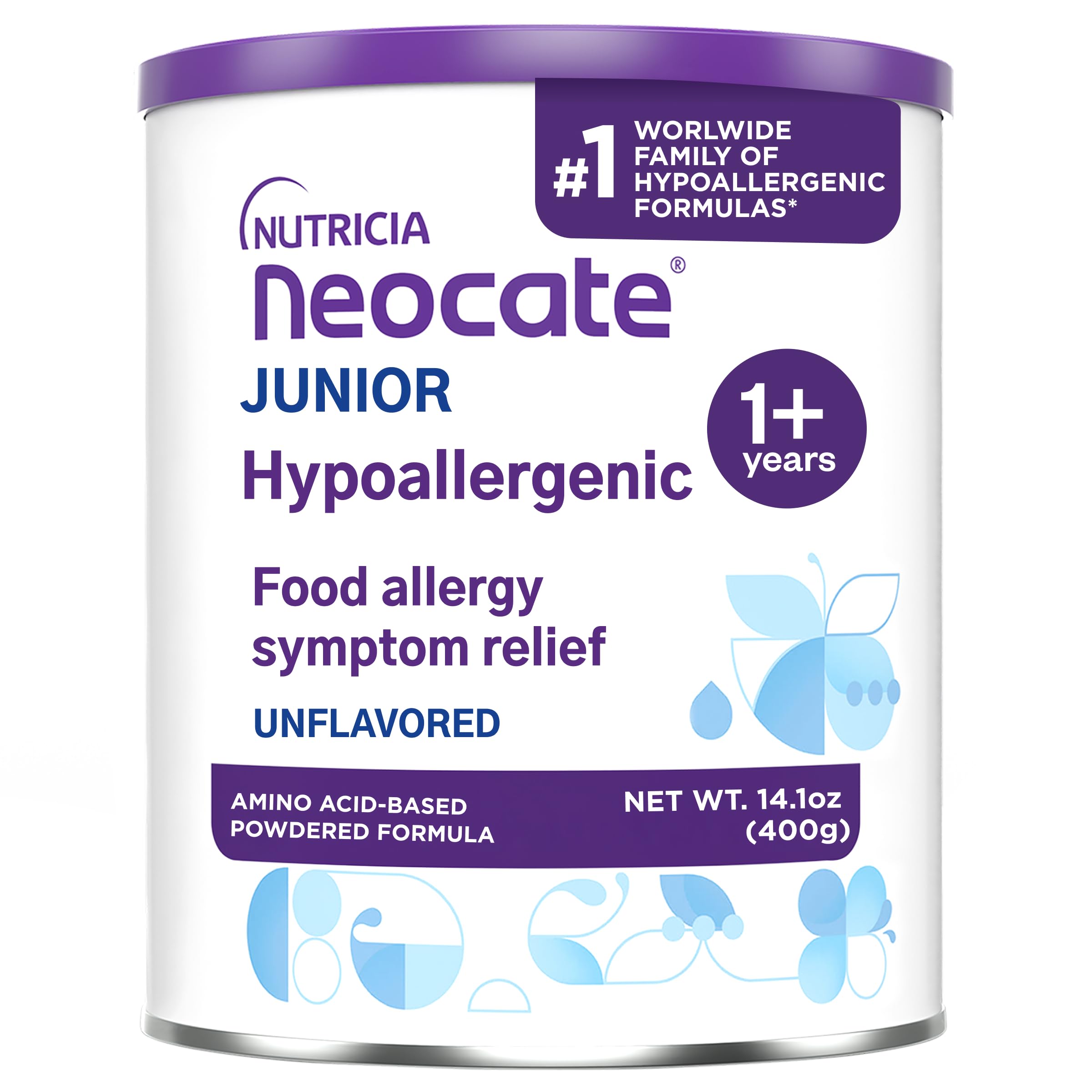 Neocate Junior, Unflavored, 14.1 Oz / 400 G (1 Can), 14.1 Count
