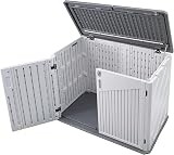 Panana Plastic Garden Storage Outdoor Furniture White 132 x 72 x 99 cm view 3