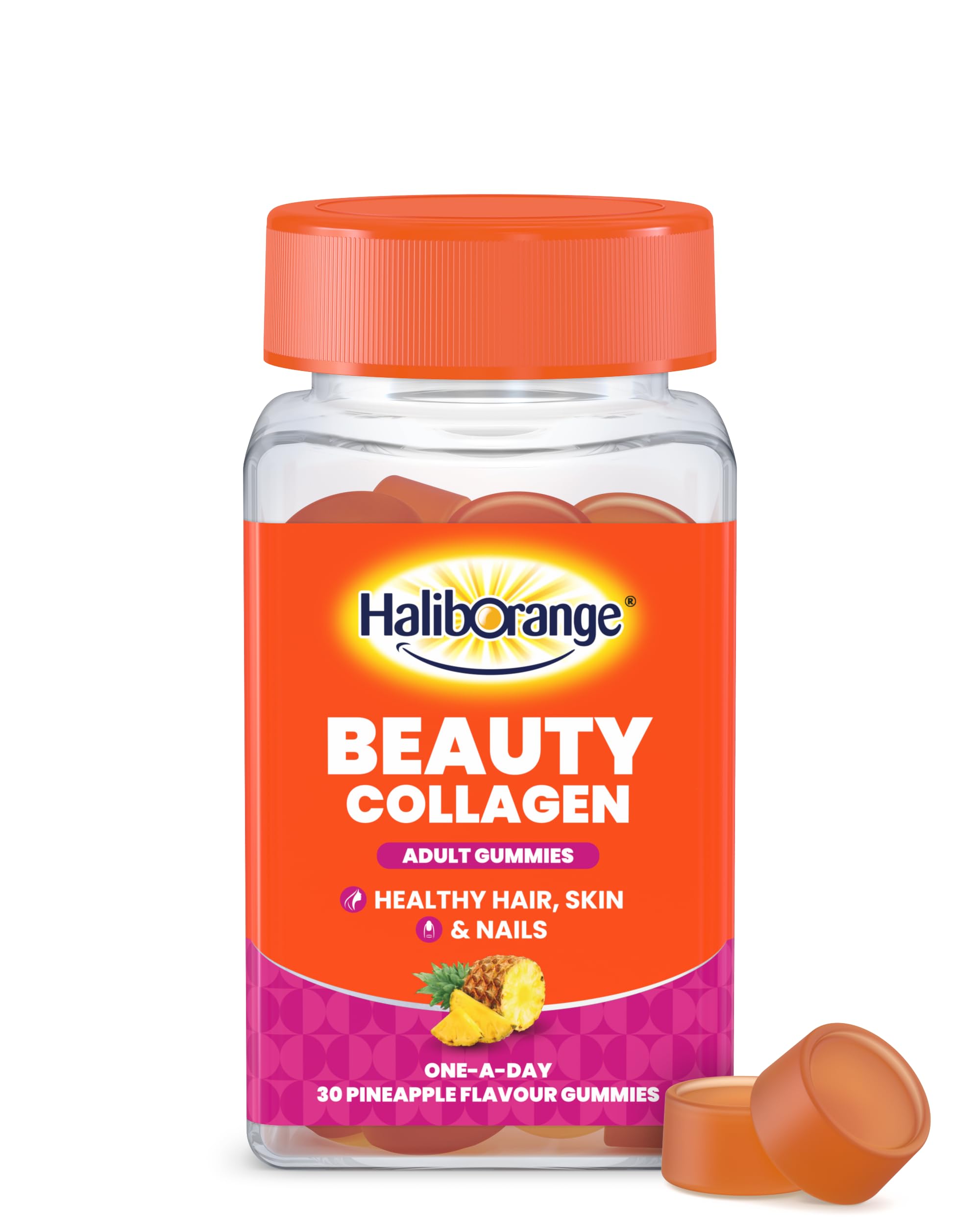 Haliborange Adult Beauty Collagen Gummies - 30 Pineapple Gummies