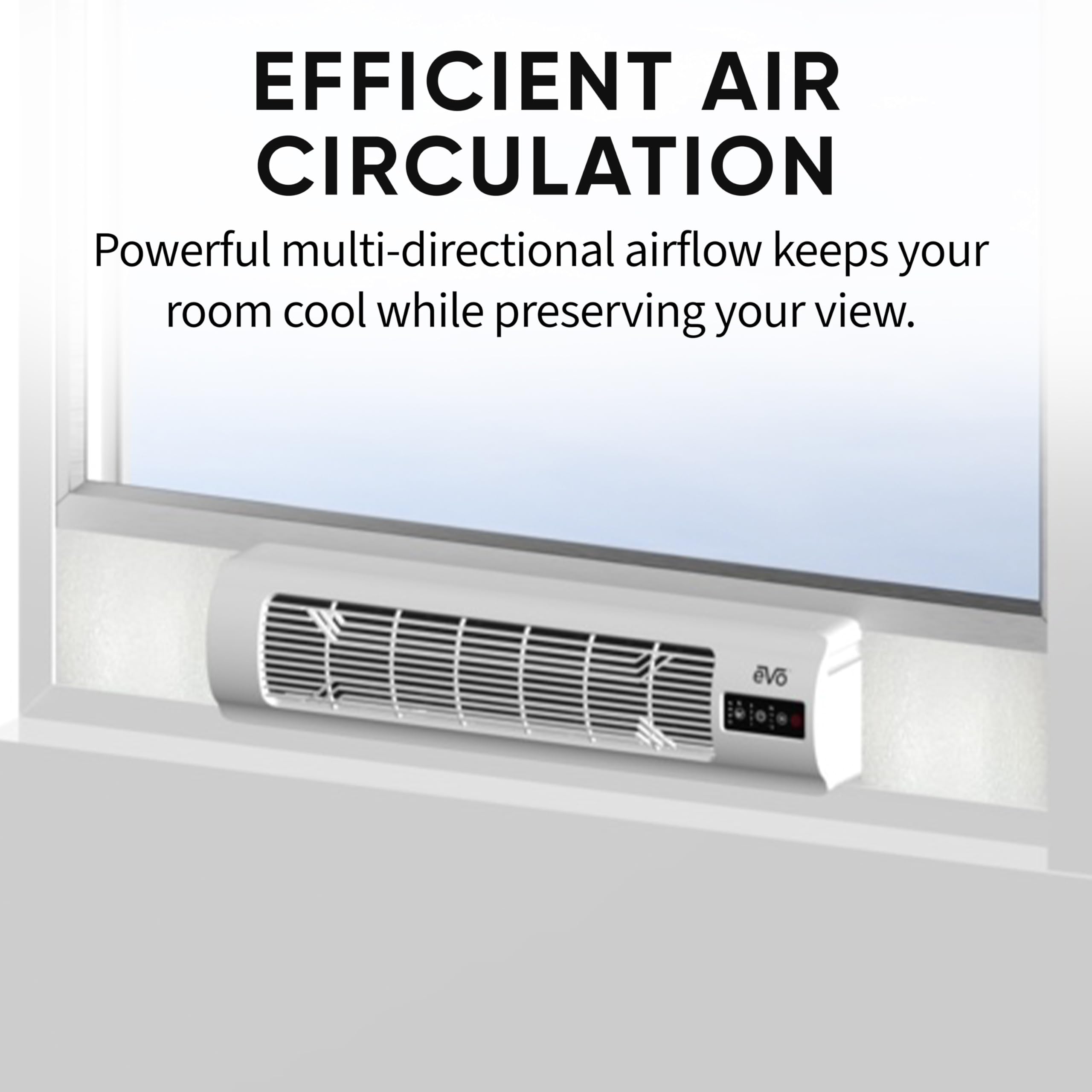 EVO Window Fan Air Circulator with Remote Control (Fits Up To 40