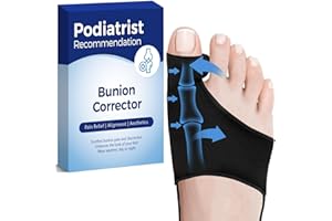 Habioer Bunion Corrector for Women and Men, Breathable Big Toe Straightener, Bunion Relief Splint & Pad, Comfortable for Day/Night Use, Fit for R/L, Washable
